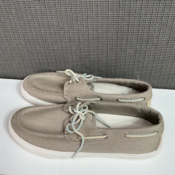 Sperry Other - Sperry Men's Boat Shoes Size 11.5 Beige Canvas Slip-On Casual